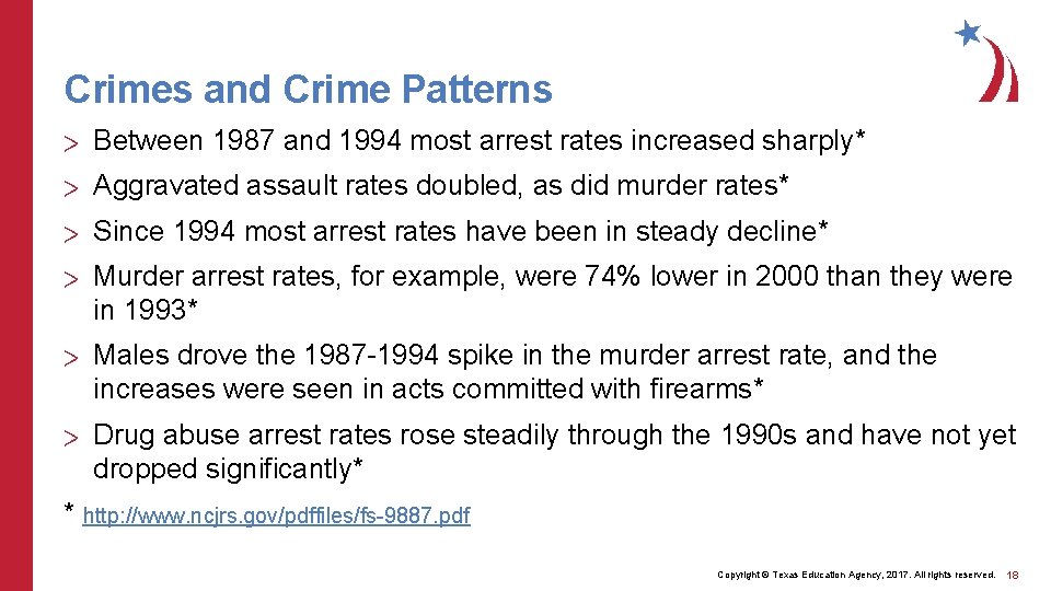 Crimes and Crime Patterns > Between 1987 and 1994 most arrest rates increased sharply*