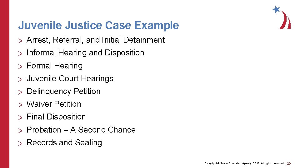 Juvenile Justice Case Example > Arrest, Referral, and Initial Detainment > Informal Hearing and