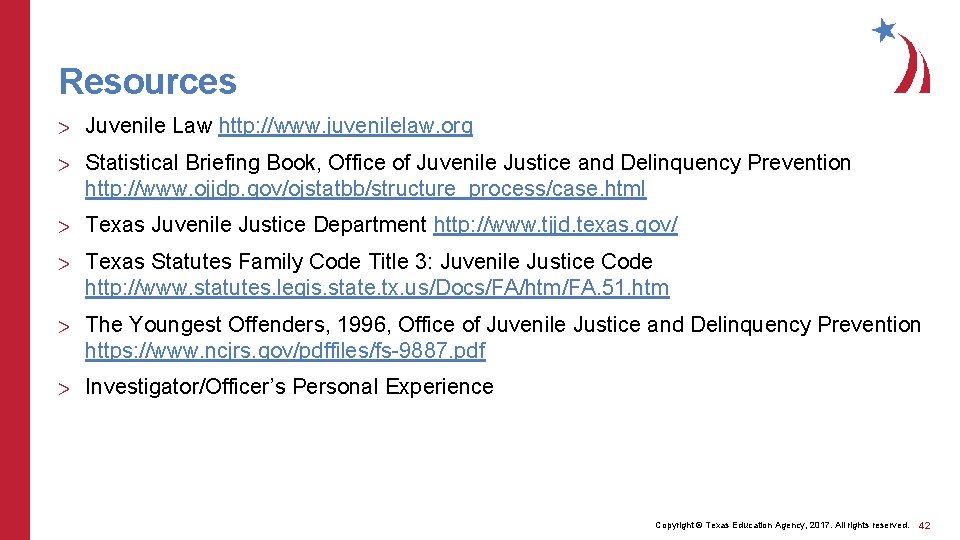 Resources > Juvenile Law http: //www. juvenilelaw. org > Statistical Briefing Book, Office of