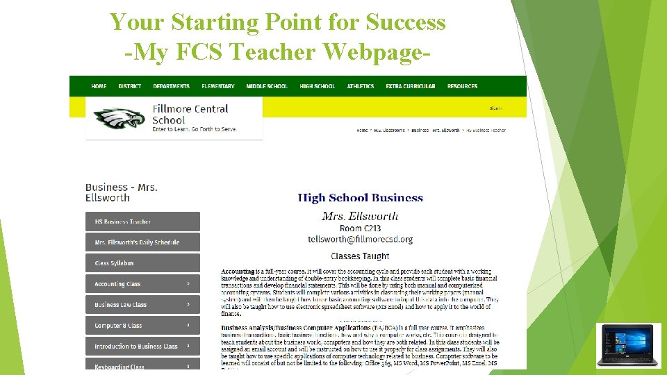Your Starting Point for Success -My FCS Teacher Webpage- 3 