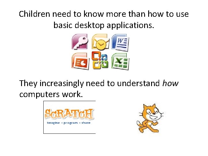 Children need to know more than how to use basic desktop applications. They increasingly