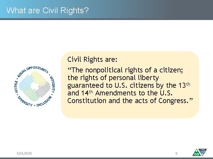 What are Civil Rights? Civil Rights are: “The nonpolitical rights of a citizen; the