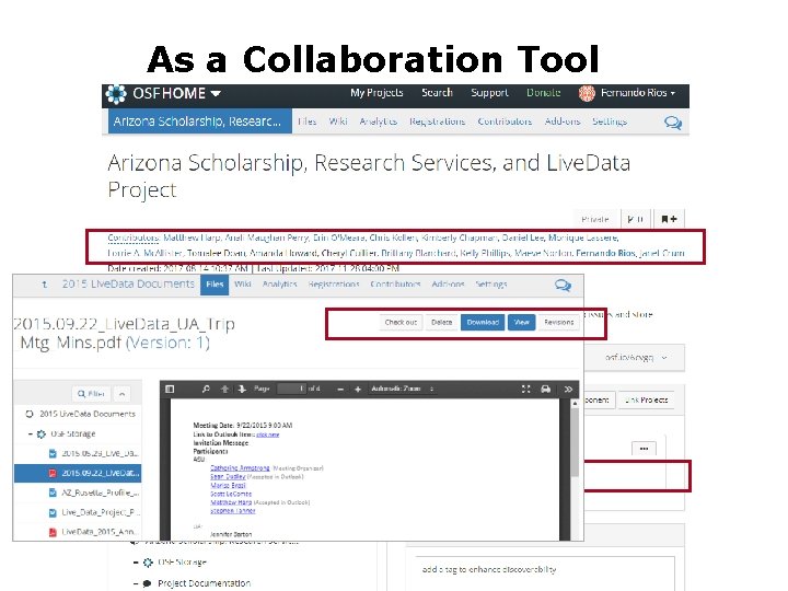 As a Collaboration Tool 