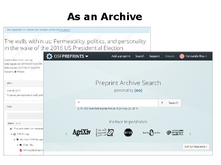 As an Archive 
