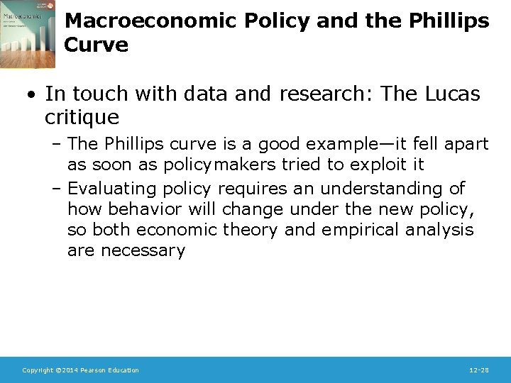 Macroeconomic Policy and the Phillips Curve • In touch with data and research: The