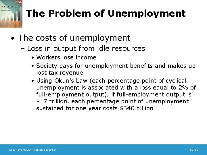The Problem of Unemployment • The costs of unemployment – Loss in output from