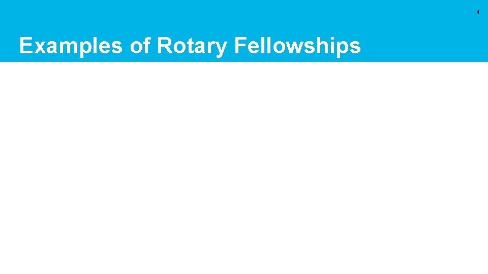 4 Examples of Rotary Fellowships 