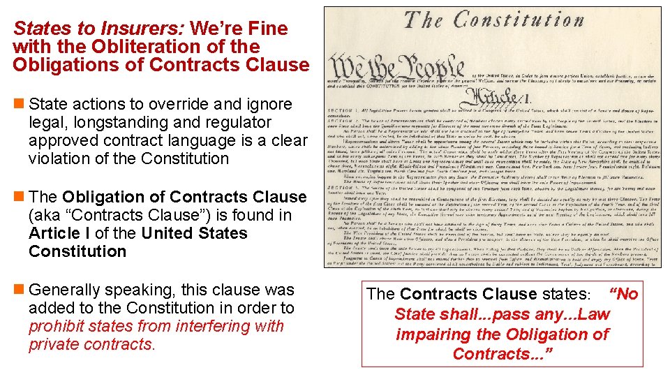 States to Insurers: We’re Fine with the Obliteration of the Obligations of Contracts Clause