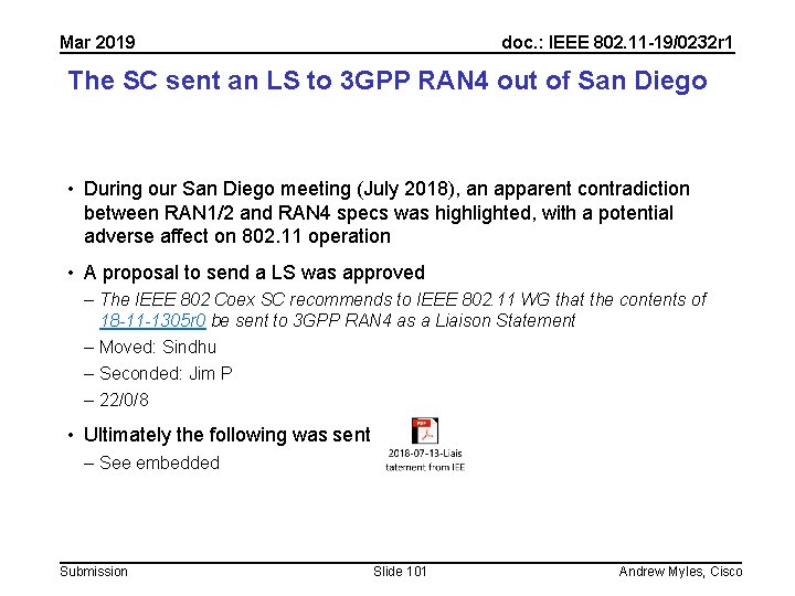 Mar 2019 doc. : IEEE 802. 11 -19/0232 r 1 The SC sent an Mar 2019 doc. : IEEE 802. 11 -19/0232 r 1 The SC sent an
