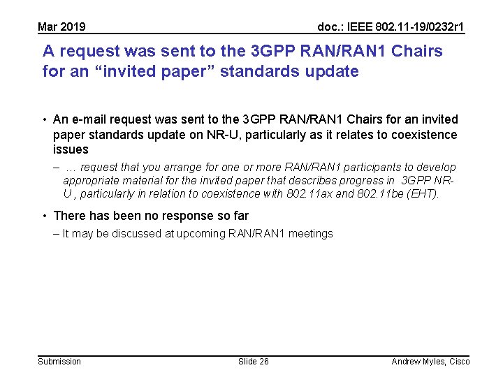 Mar 2019 doc. : IEEE 802. 11 -19/0232 r 1 A request was sent Mar 2019 doc. : IEEE 802. 11 -19/0232 r 1 A request was sent