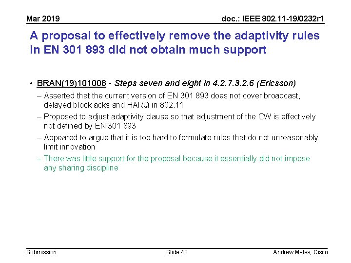 Mar 2019 doc. : IEEE 802. 11 -19/0232 r 1 A proposal to effectively