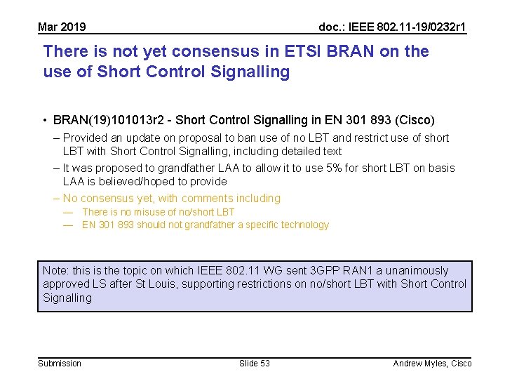 Mar 2019 doc. : IEEE 802. 11 -19/0232 r 1 There is not yet