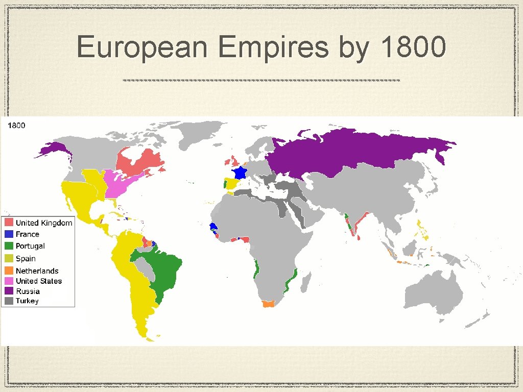 European Empires by 1800 