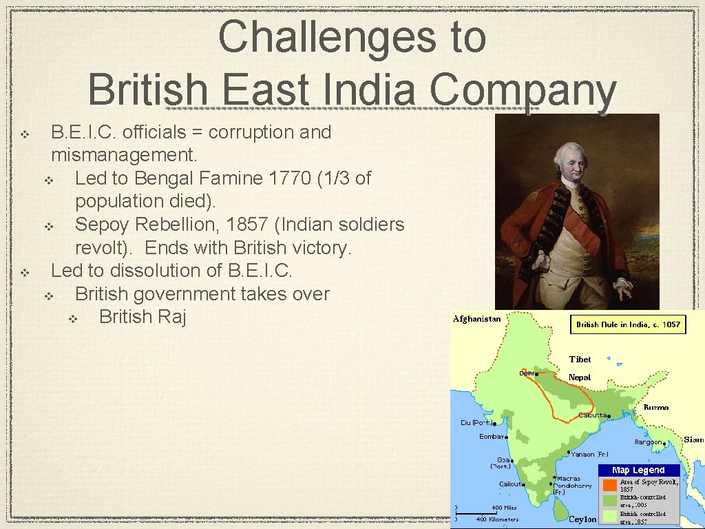 Challenges to British East India Company v v B. E. I. C. officials =