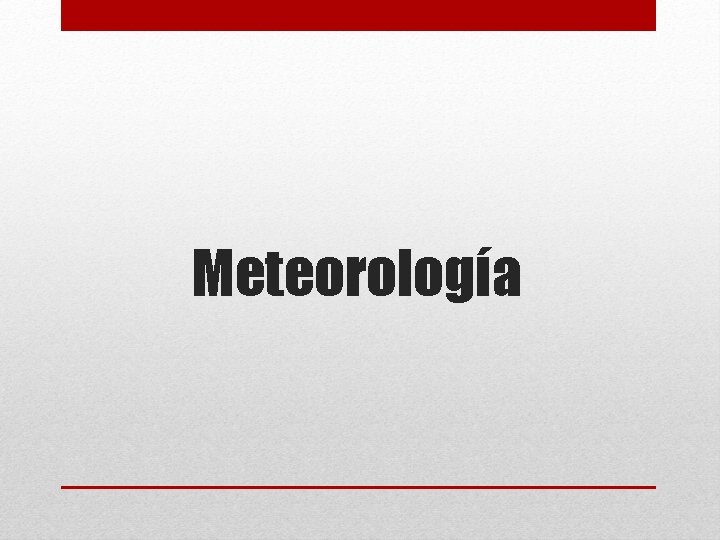 Meteorología 