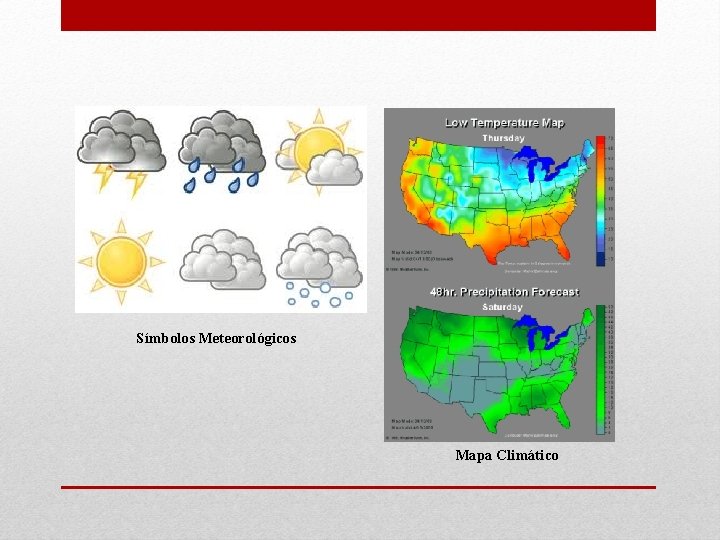 Símbolos Meteorológicos Mapa Climático 