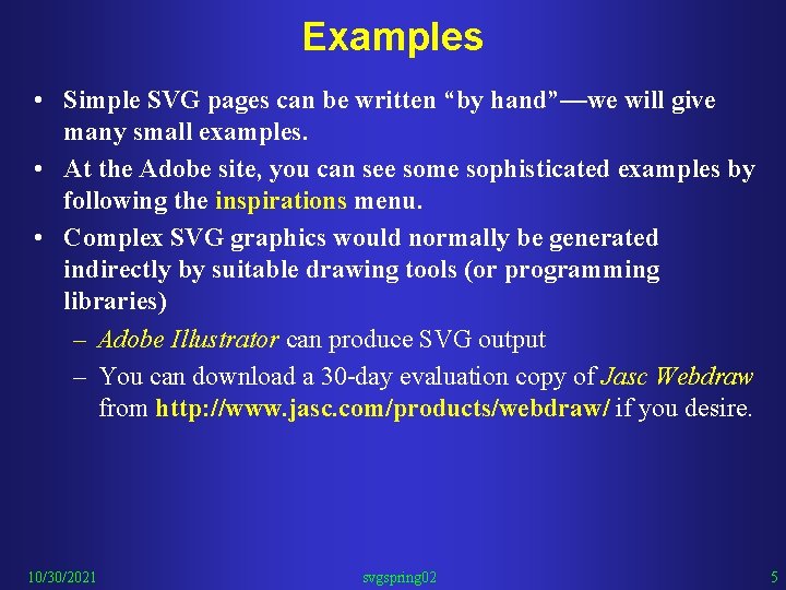 XInformatics I400 and I590 SVG Scalable Vector Graphics