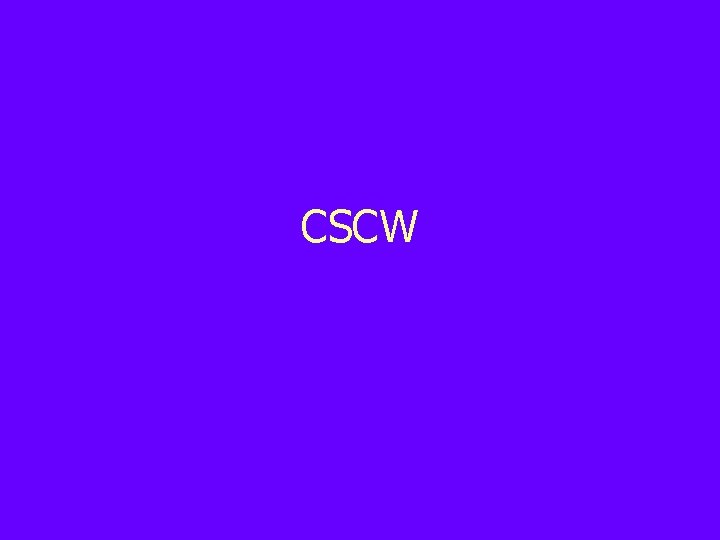 CSCW 