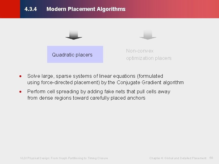 Modern Placement Algorithms © KLMH 4. 3. 4 Non-convex optimization placers · Solve large,