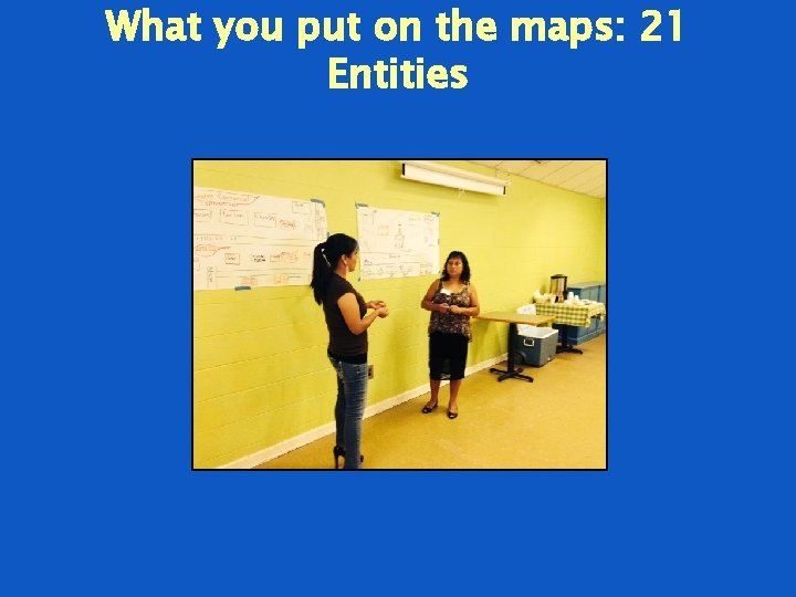 What you put on the maps: 21 Entities 