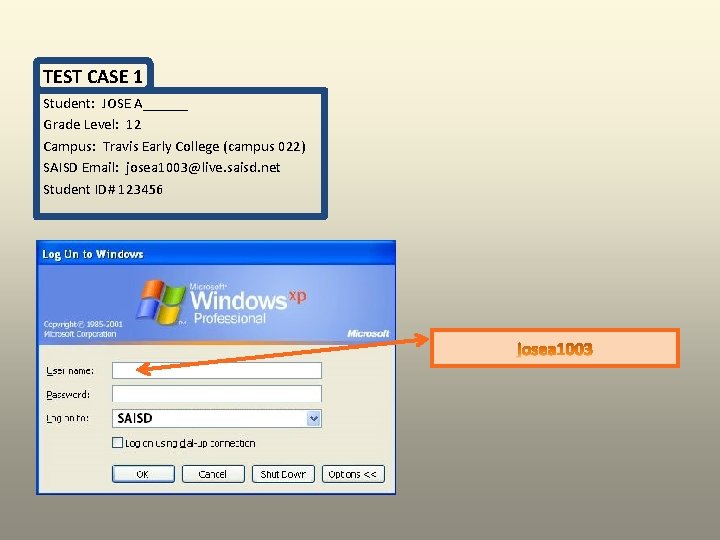 TEST CASE 1 Student: JOSE A______ Grade Level: 12 Campus: Travis Early College (campus TEST CASE 1 Student: JOSE A______ Grade Level: 12 Campus: Travis Early College (campus