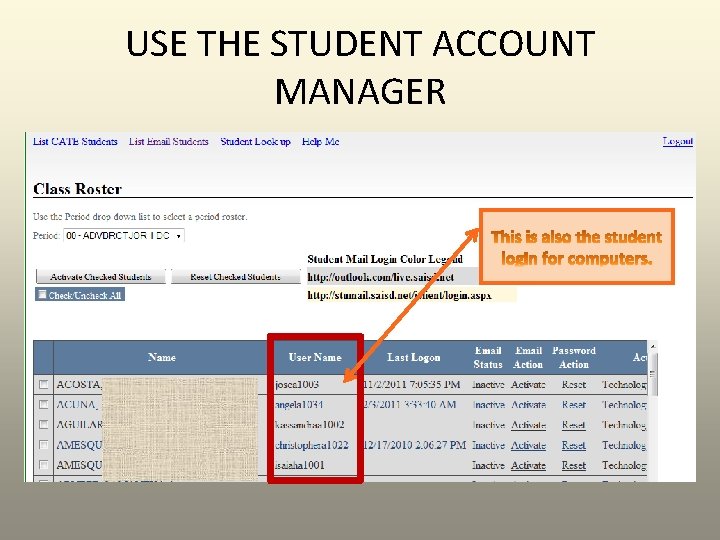 USE THE STUDENT ACCOUNT MANAGER 