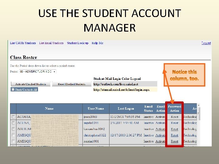 USE THE STUDENT ACCOUNT MANAGER 