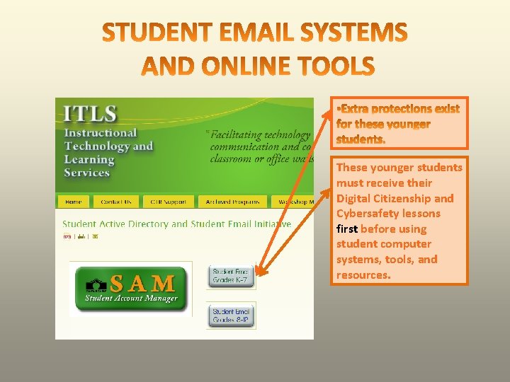These younger students must receive their Digital Citizenship and Cybersafety lessons first before using These younger students must receive their Digital Citizenship and Cybersafety lessons first before using