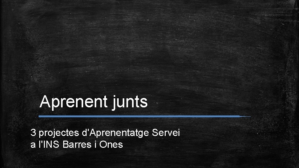 Aprenent junts 3 projectes d'Aprenentatge Servei a l'INS Barres i Ones 