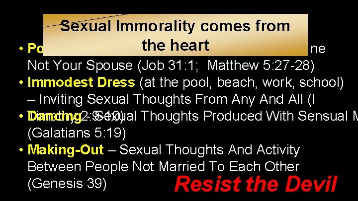 Sexual Immorality comes from the heart • Pornography - Sexual Thoughts With Someone Not
