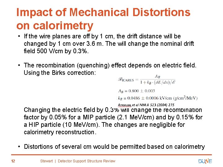 Impact of Mechanical Distortions on calorimetry • If the wire planes are off by