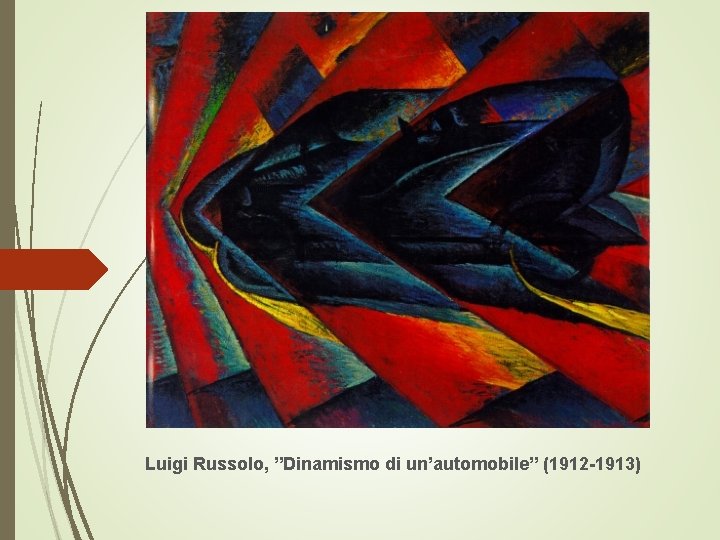 Luigi Russolo, ”Dinamismo di un’automobile” (1912 -1913) 