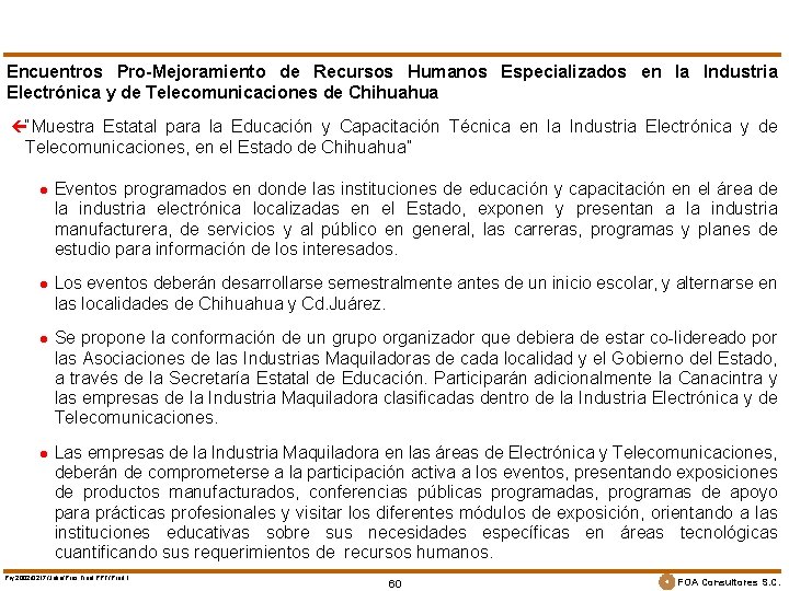 Encuentros Pro-Mejoramiento de Recursos Humanos Especializados en la Industria Electrónica y de Telecomunicaciones de