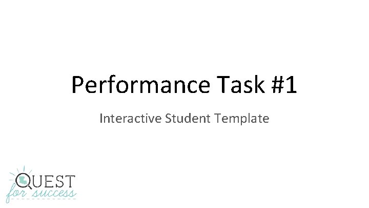 Performance Task 1 Interactive Student Template Planning Your