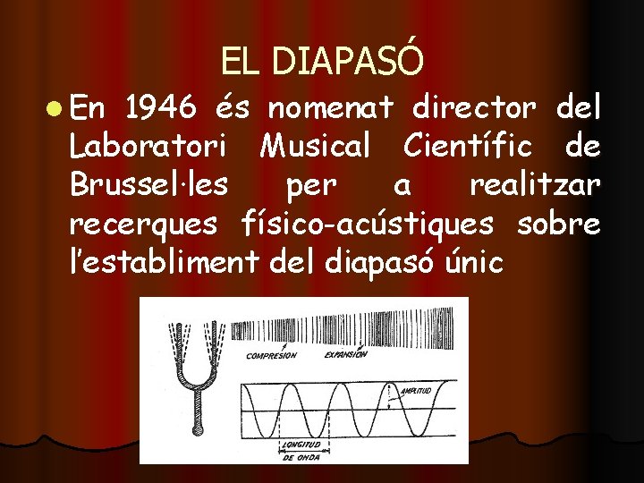 l En EL DIAPASÓ 1946 és nomenat director del Laboratori Musical Científic de Brussel·les