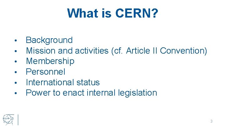 OVERVIEW OF THE GOVERNANCE STRUCTURE OF CERN JeanMichel