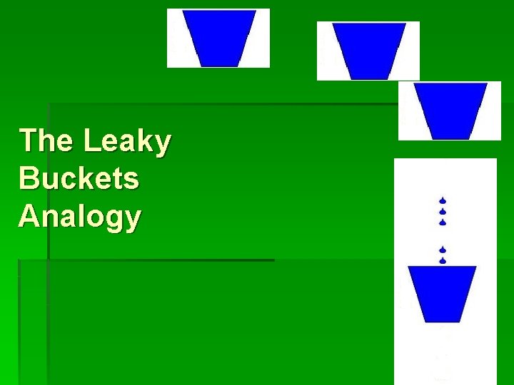 The Leaky Buckets Analogy 