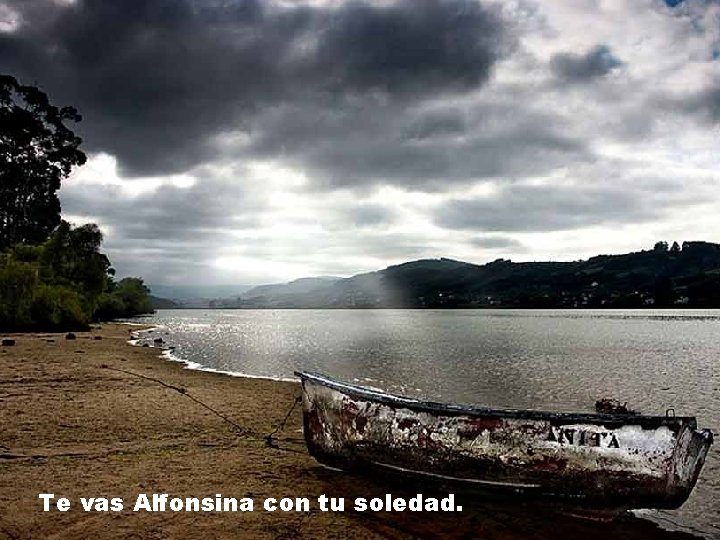 Te vas Alfonsina con tu soledad. 