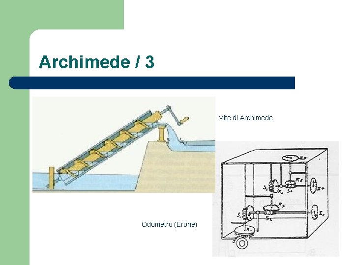 Archimede / 3 Vite di Archimede Odometro (Erone) 