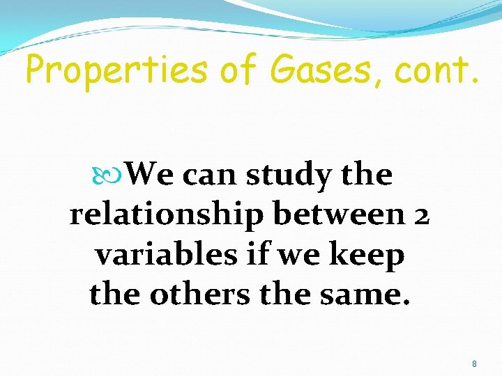 GASES Chemistry I Honors Unit 10 1 General