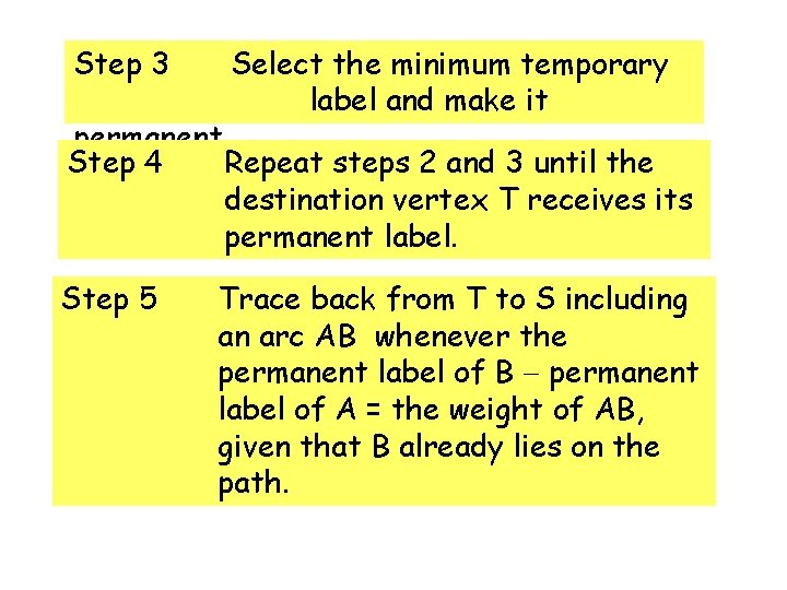 Step 3 Select the minimum temporary label and make it permanent. Step 4 Repeat