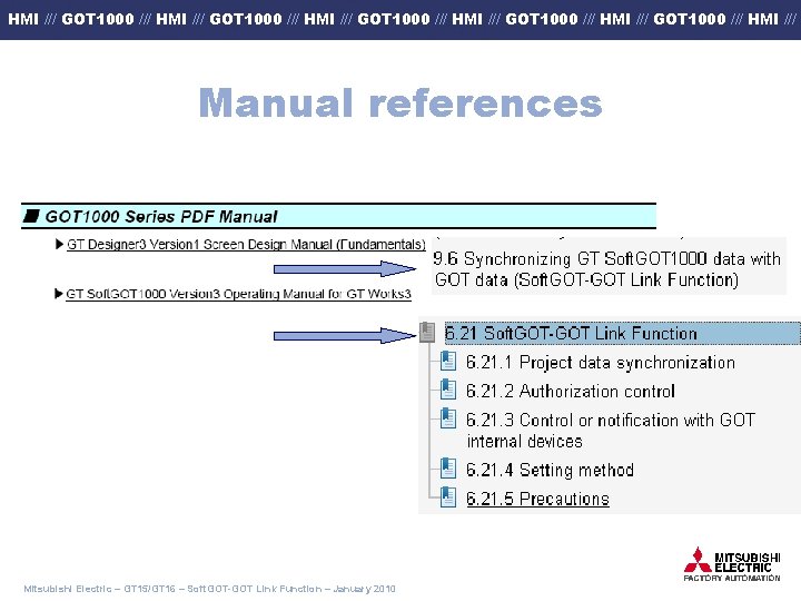 HMI /// GOT 1000 /// HMI /// GOT 1000 /// HMI /// Manual references