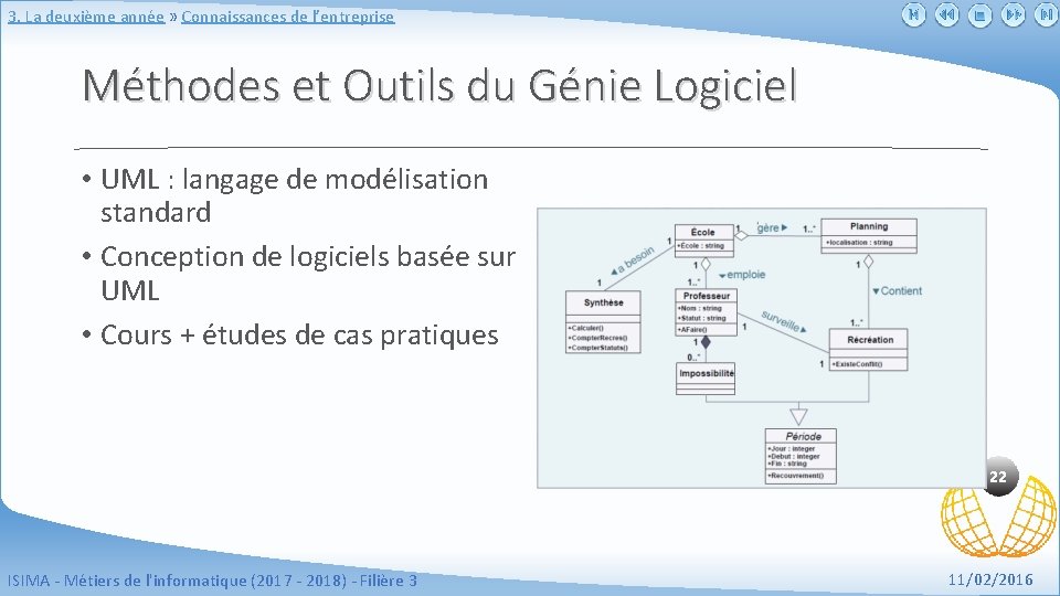 3. La deuxième année » Connaissances de l’entreprise Méthodes et Outils du Génie Logiciel