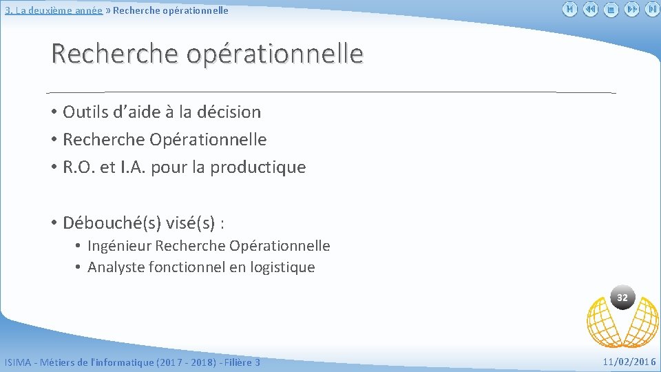 3. La deuxième année » Recherche opérationnelle • Outils d’aide à la décision •