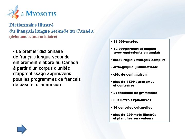Dictionnaire illustré du français langue seconde au Canada (débutant et intermédiaire) • 11 000