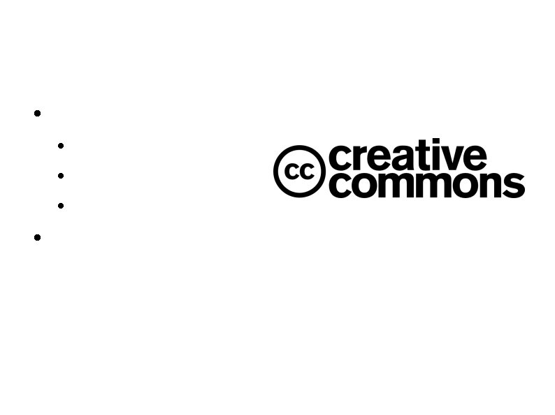 Širenje koncepta otvorenog koda Creative Commons licence Književna djela Glazba. . . Otvoreni film