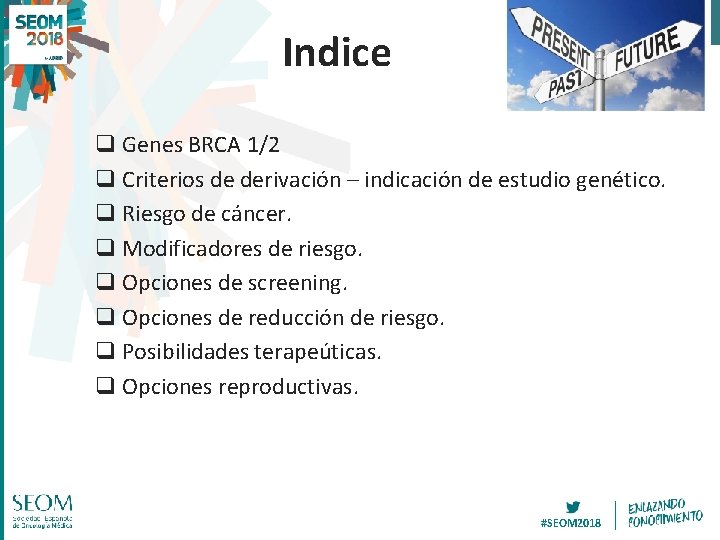 Indice q Genes BRCA 1/2 q Criterios de derivación – indicación de estudio genético.