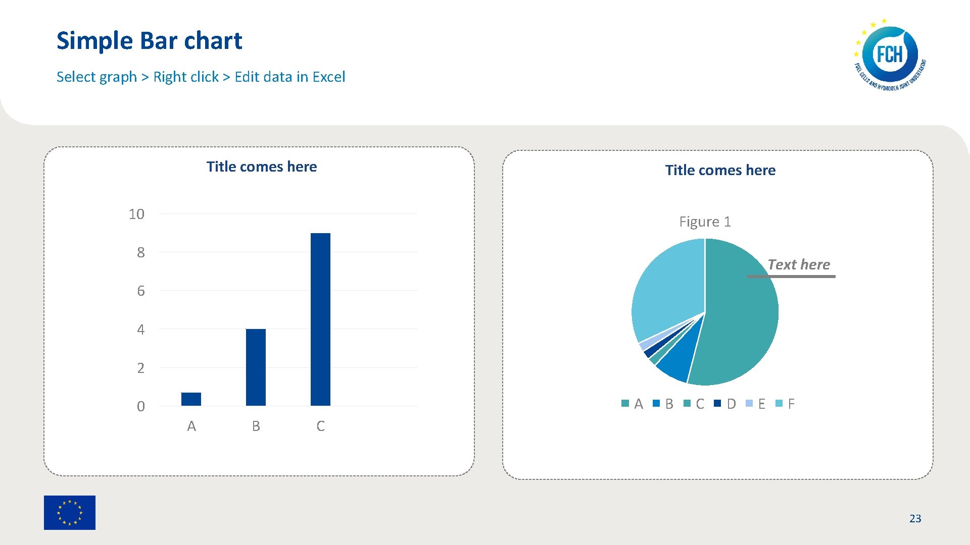 Simple Bar chart Select graph > Right click > Edit data in Excel Title