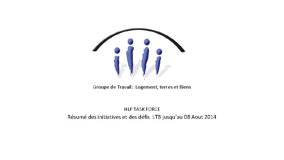 Groupe de Travail: Logement, terres et Biens HLP TASK FORCE Résumé des initiatives et