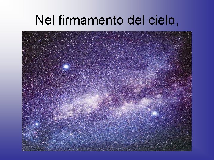 Nel firmamento del cielo, 